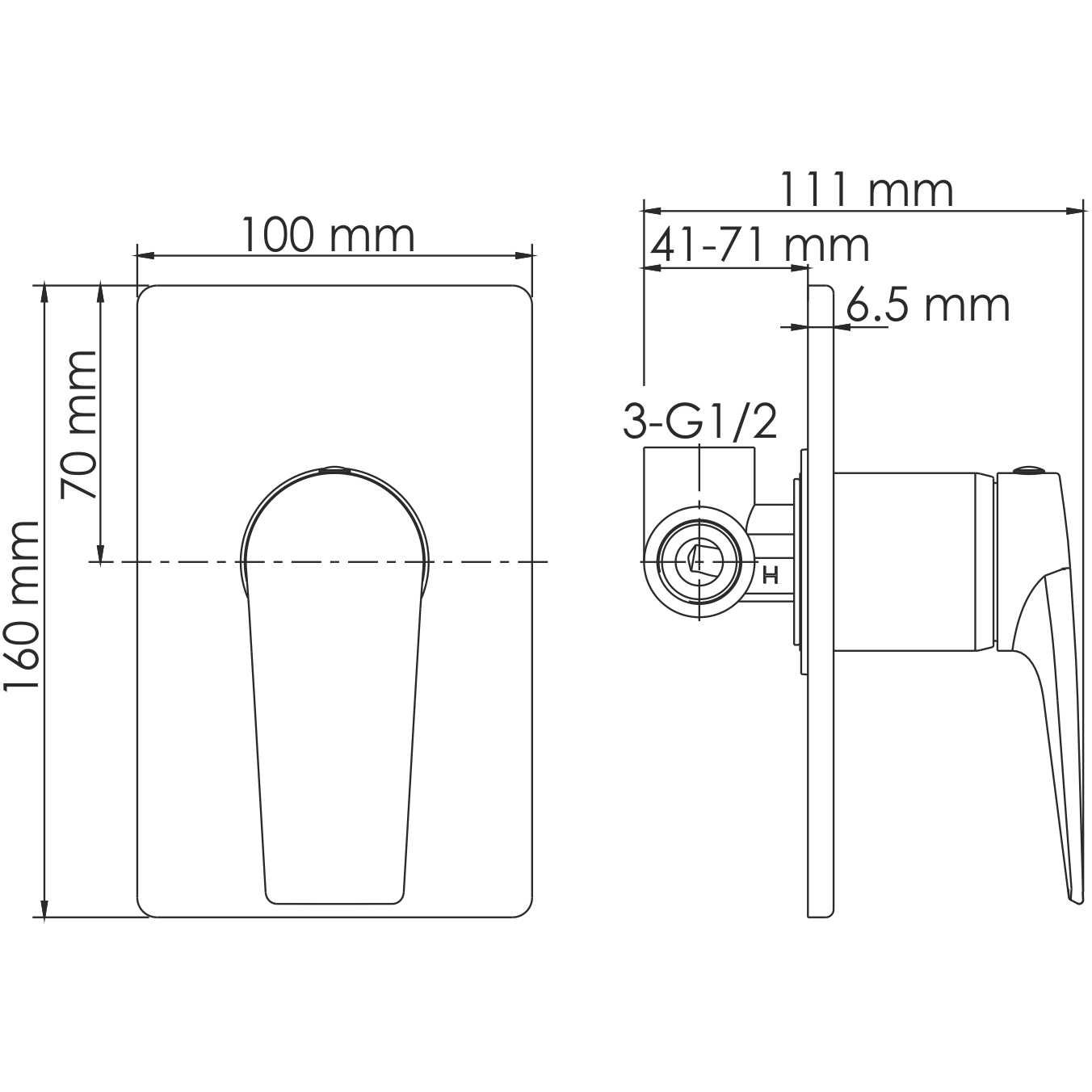 Смеситель для душа WasserKRAFT Aisch, 5551