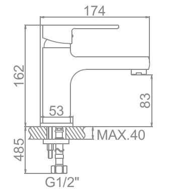 Смеситель для умывальника Ledeme L1030