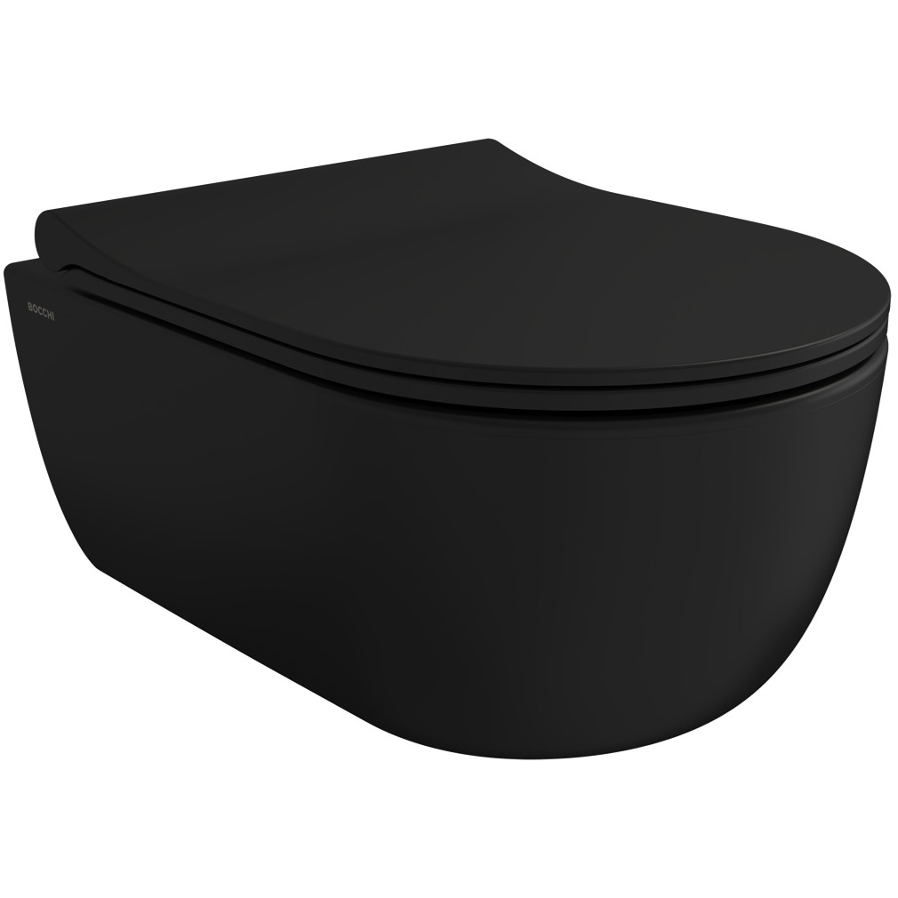 Унитаз подвесной Bocchi V-Tondo Rimless Compacto черный матовый, 1417-004-0129