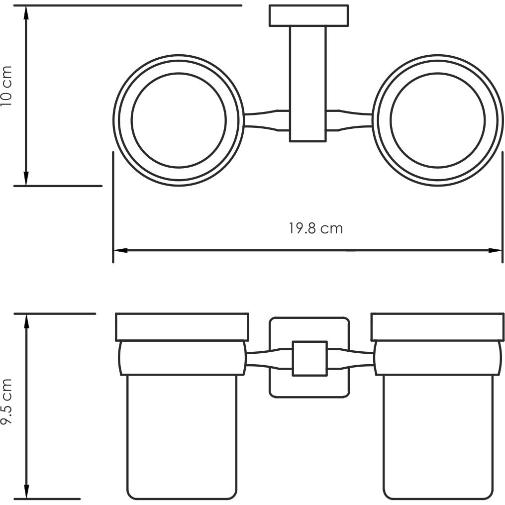 Подстаканник двойной WasserKRAFT Lippe, K-6528D