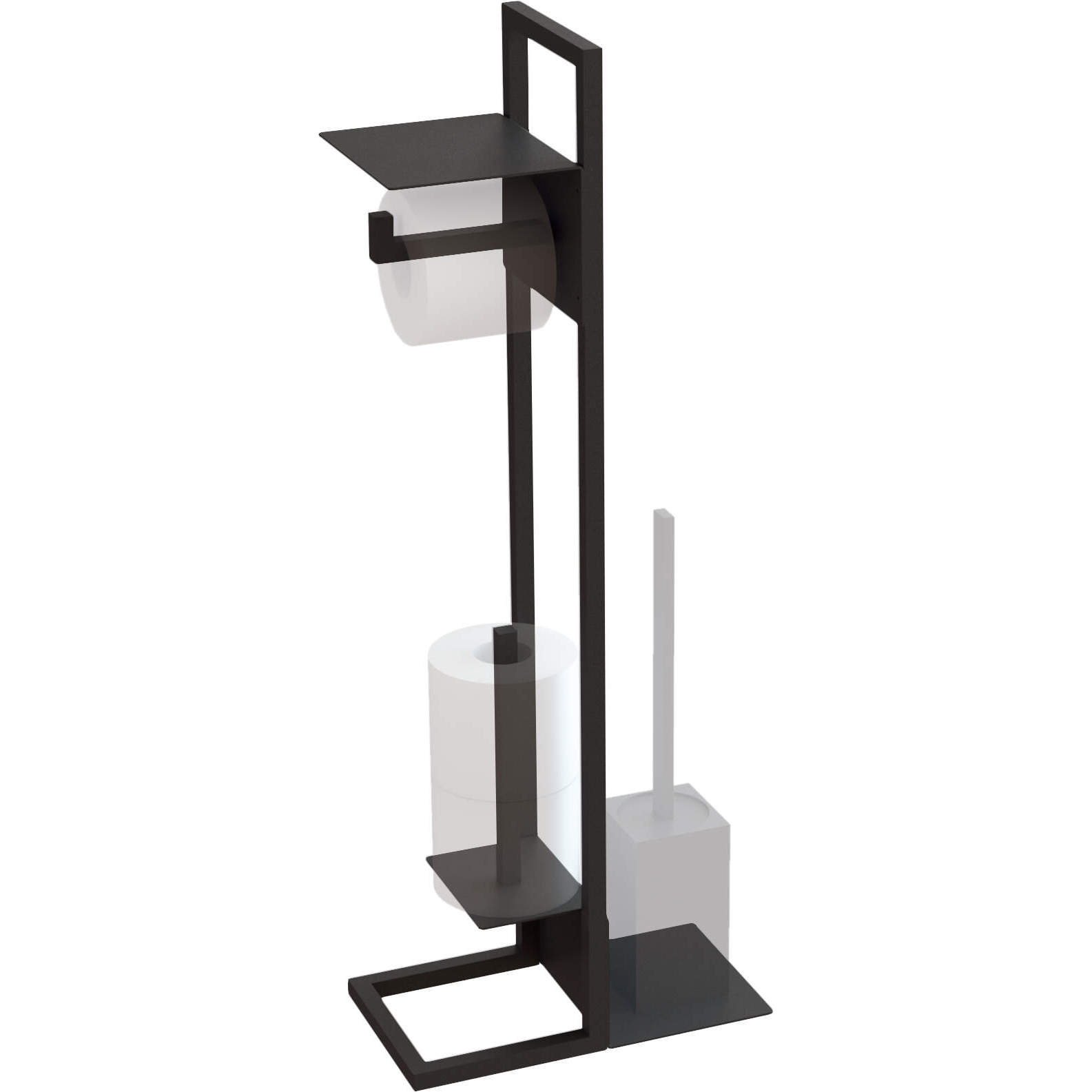 Держатель с полкой для туалетной бумаги Deante Mokko Nero, ADM_N242