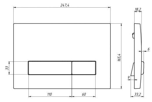 Комплект Berges Atom Line, кнопка L1 белая, унитаз Albit S, сиденье Top Slim, 042435