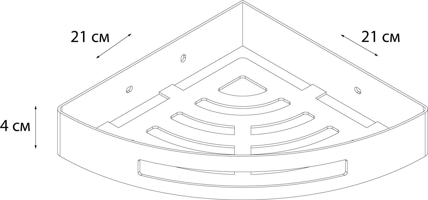 Полка угловая одноэтажная Fixsen Hotel, FX-31003A