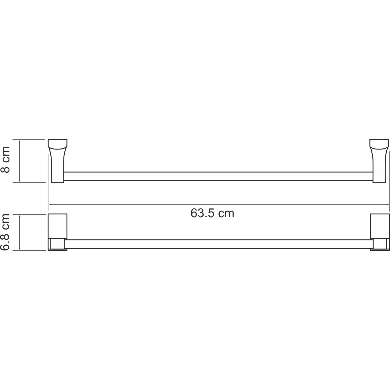 Держатель полотенец одинарный WasserKRAFT Exter, K-5230