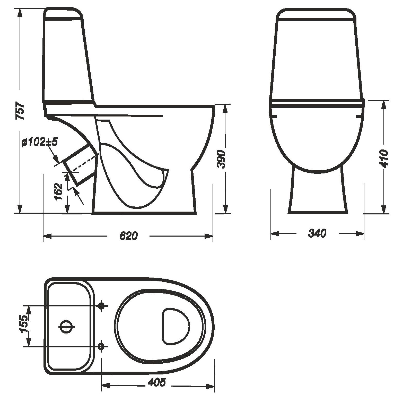Унитаз-компакт Sanita Luxe Max, MAXSLCC01040513