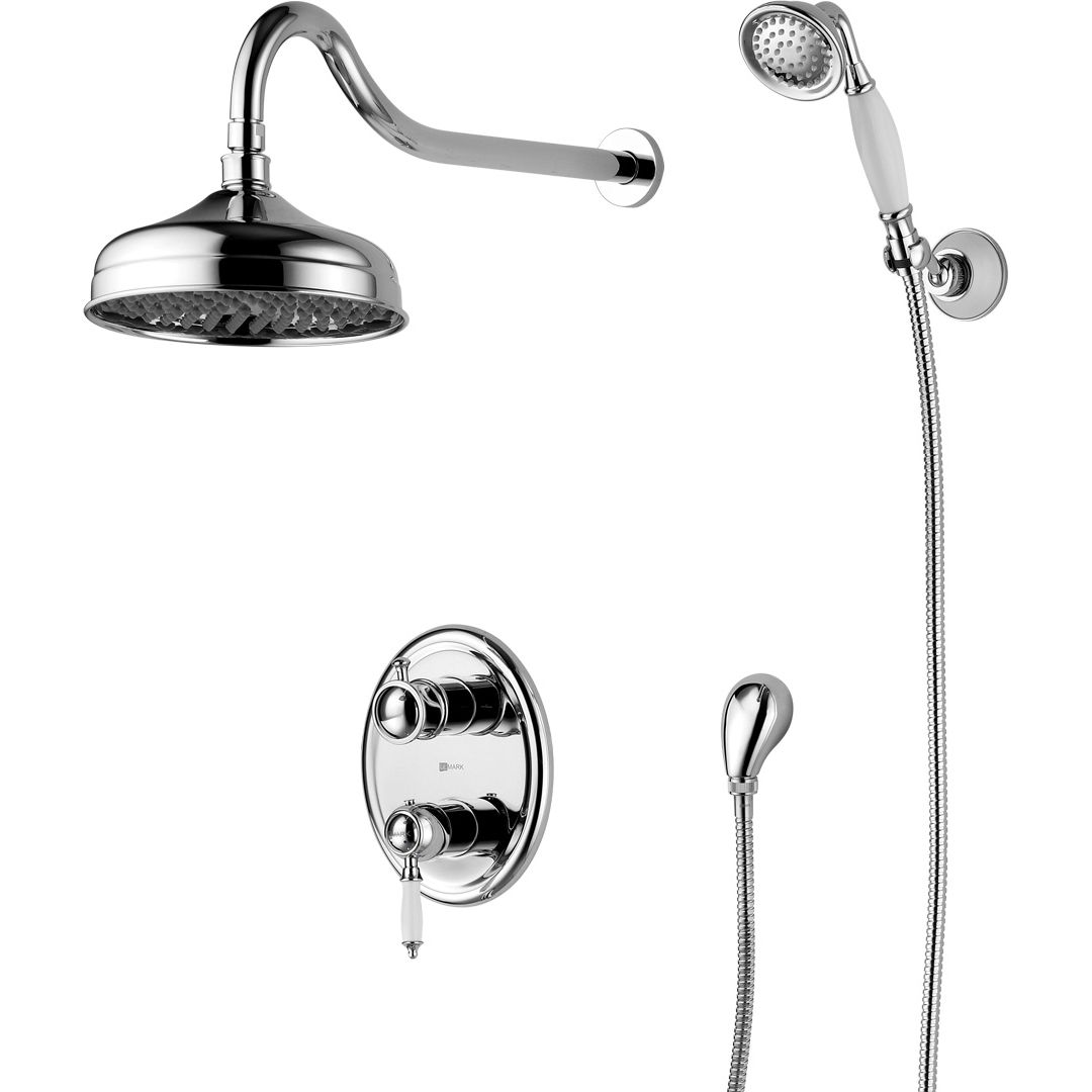 Смеситель для душа встраиваемый с дополнительной 1-функциональной лейкой Lemark Villa, LM4829C