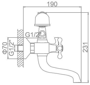 Смеситель для ванны Ledeme L3119