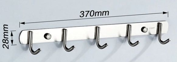 Планка с 5 крючками (сатин) Ledeme L70201-5