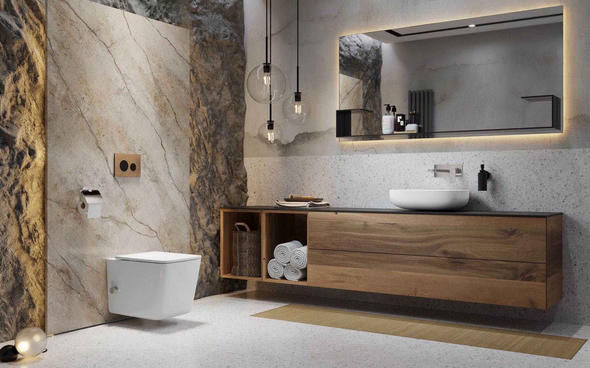 Унитаз подвесной с функцией биде Uptrend Orion Rimless, TR2237