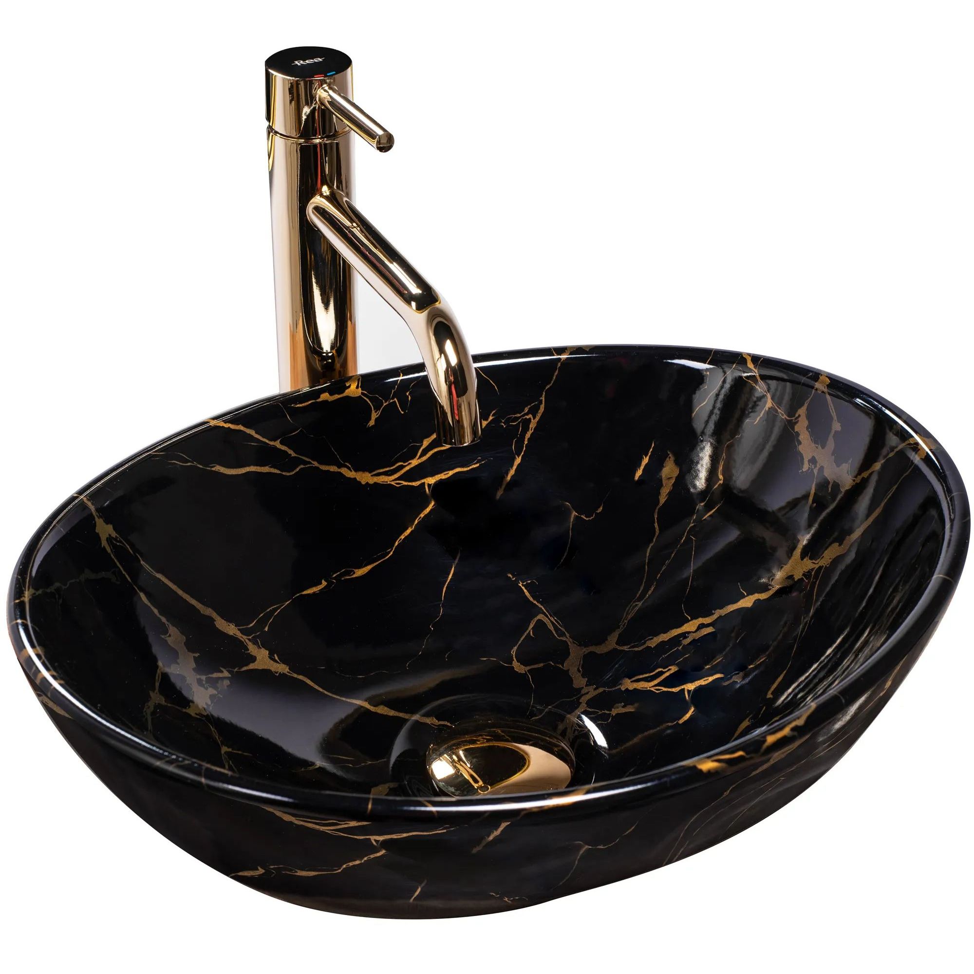 Умывальник Rea Sofia Black Marble 41x34.5, REA-U5611