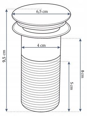 Сифон с донным клапаном Rea Chrome, REA-A5693