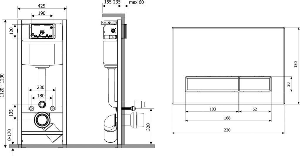 Комплект инсталляции для унитаза 4 в 1 Lavinia Boho Relfix, 77010020