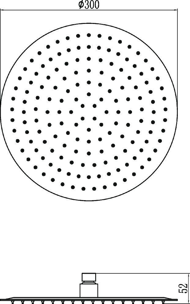 Душевая лейка потолочная 30 см Ledeme L013-30