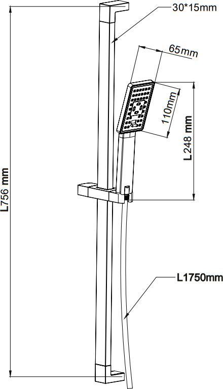Душевой гарнитур Omnires, JIMJIM-SIN