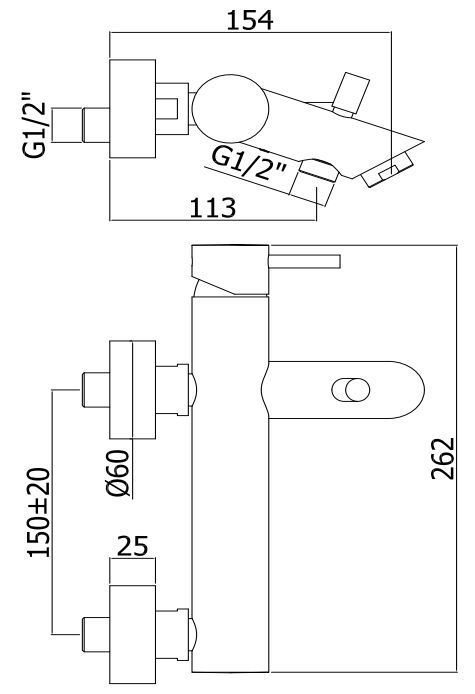Смеситель для ванны/душа Paffoni Light хром, LIG022CR