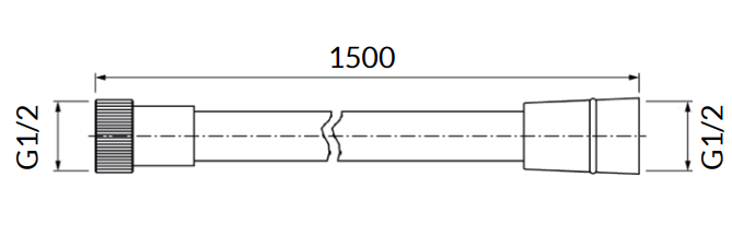 Душевой шланг 150 см Omnires, 023-XBL