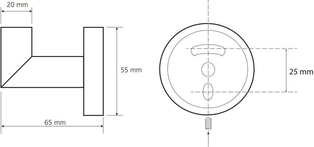 Крючок для одежды Bemeta Dark, 104206020