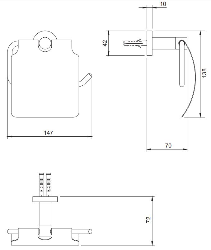 Держатель для туалетной бумаги Omnires Modern, MP60520CR