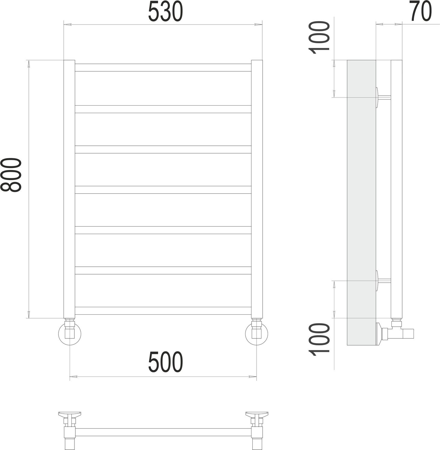 Полотенцесушитель Terminus Контур П7 50x80