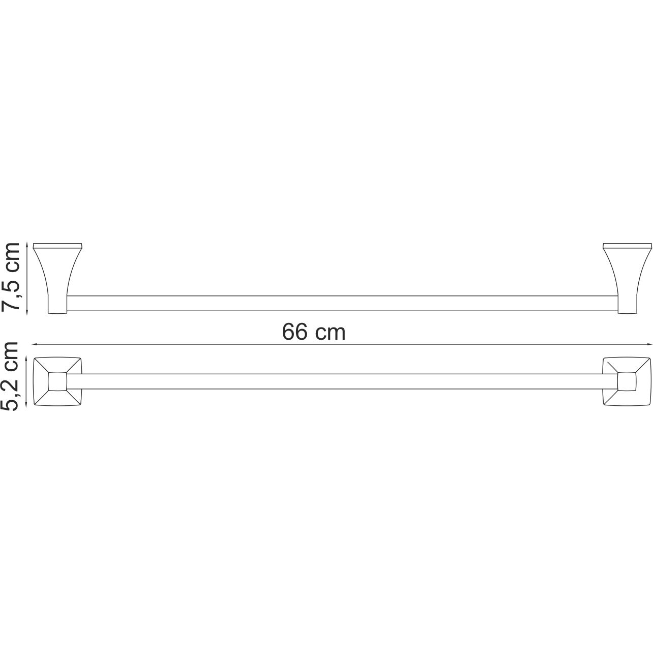 Держатель полотенец штанга WasserKRAFT Wern, K-2530