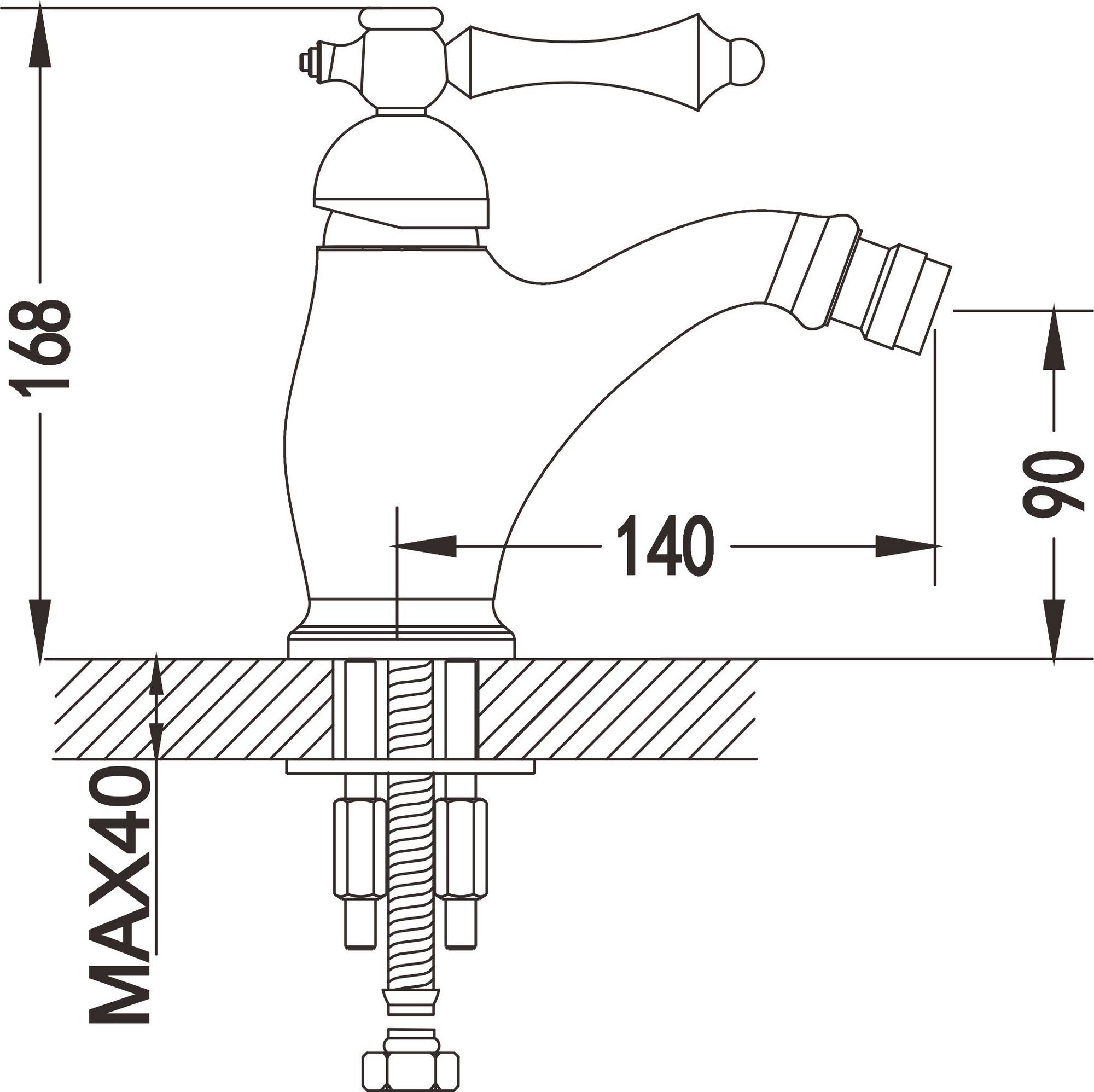 Смеситель для биде Rose, R0107Q