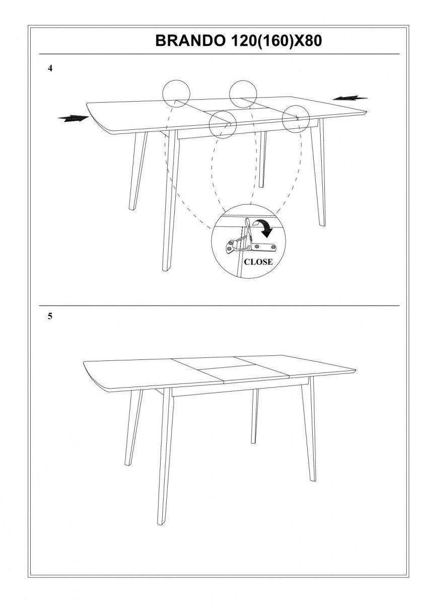 Стол обеденный Signal BRANDO 120 раскладной дуб, BRANDOD120