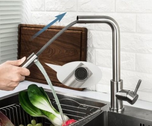 Смеситель для кухни с выдвижным изливом Frap F60899