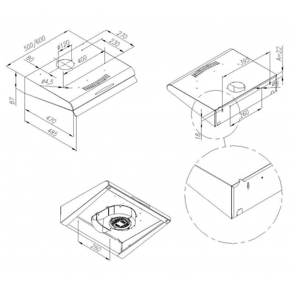 Кухонная вытяжка Maunfeld MPA 50 нержавеющая сталь