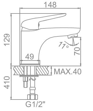Смеситель для умывальника Ledeme L1048C