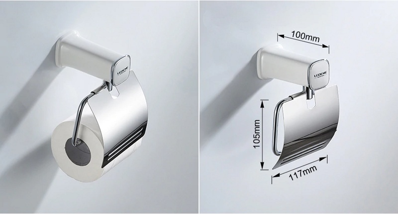 Набор из 6 аксессуаров (белый/хром) Ledeme L30200W-6