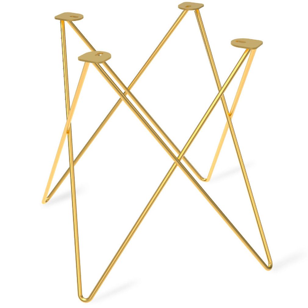 Столик журнальный Sheffilton SHT-TU37/ЛДСП 60/60 золото/дуб сонома, 193847