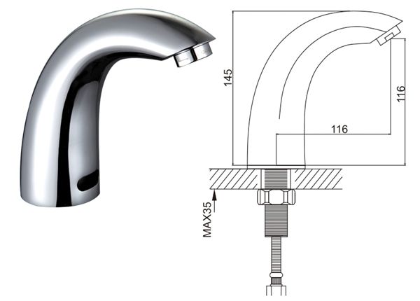 Смеситель для раковины сенсорный Gappo G517