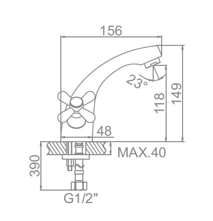 Смеситель для умывальника Ledeme L1018