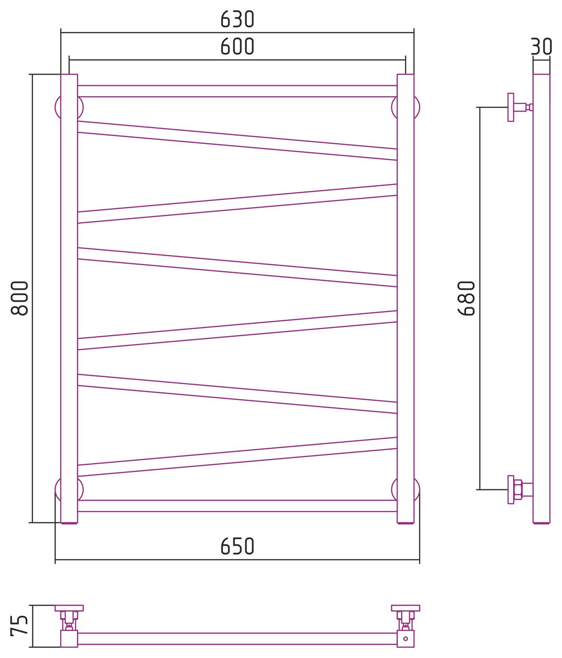 Водяной полотенцесушитель Сунержа Сирокко 800x600