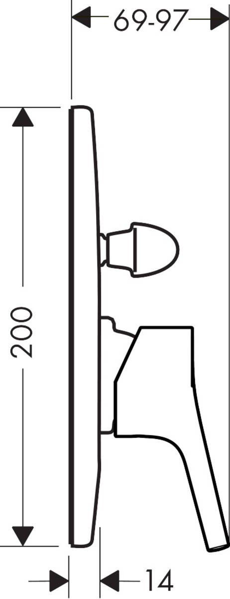 Смеситель для ванны Hansgrohe Logis, 72407000