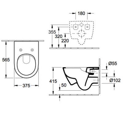 Унитаз подвесной Villeroy & Boch Subway 2.0, 5614R201