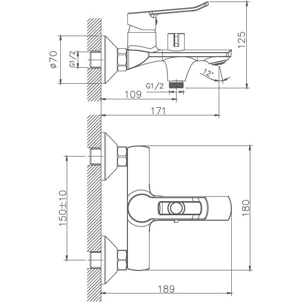 Смеситель для ванны Haiba HB60556