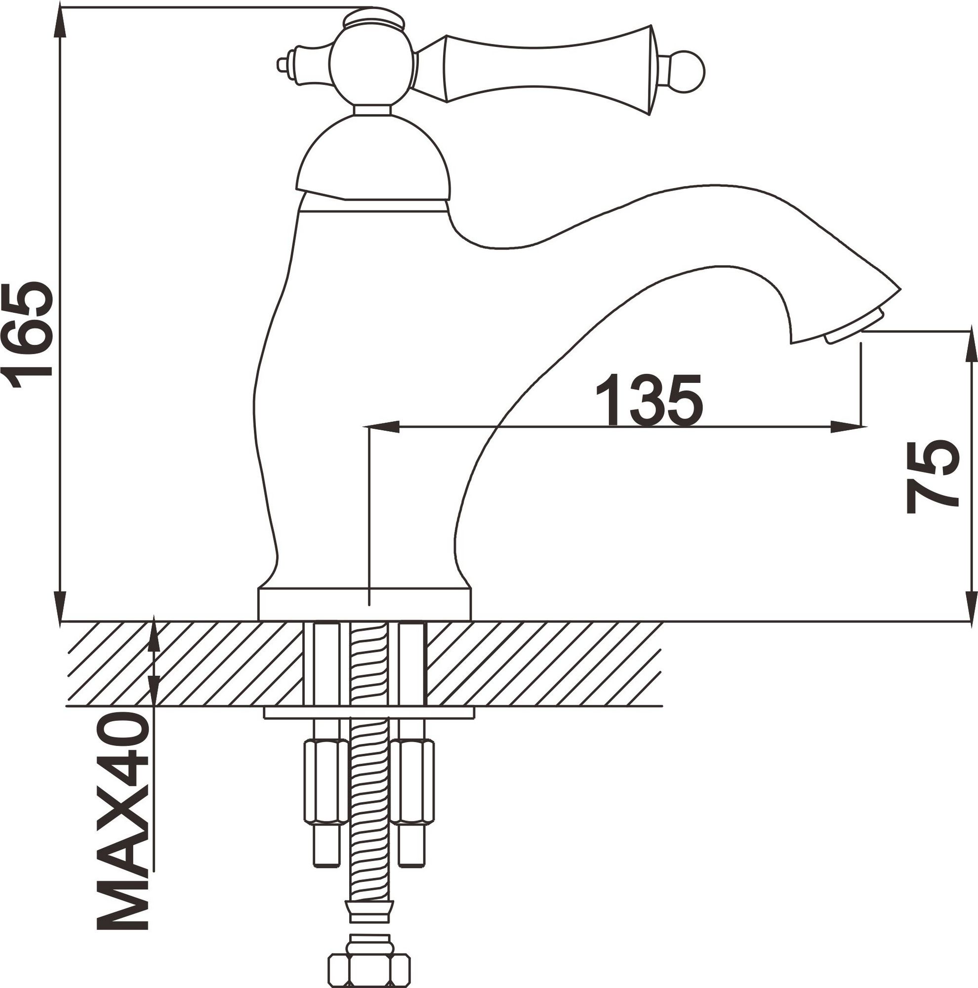 Смеситель для раковины Rose, R0101Q