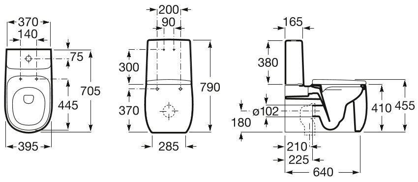 Унитаз напольный Roca Beyond Rimless, A3420B9000