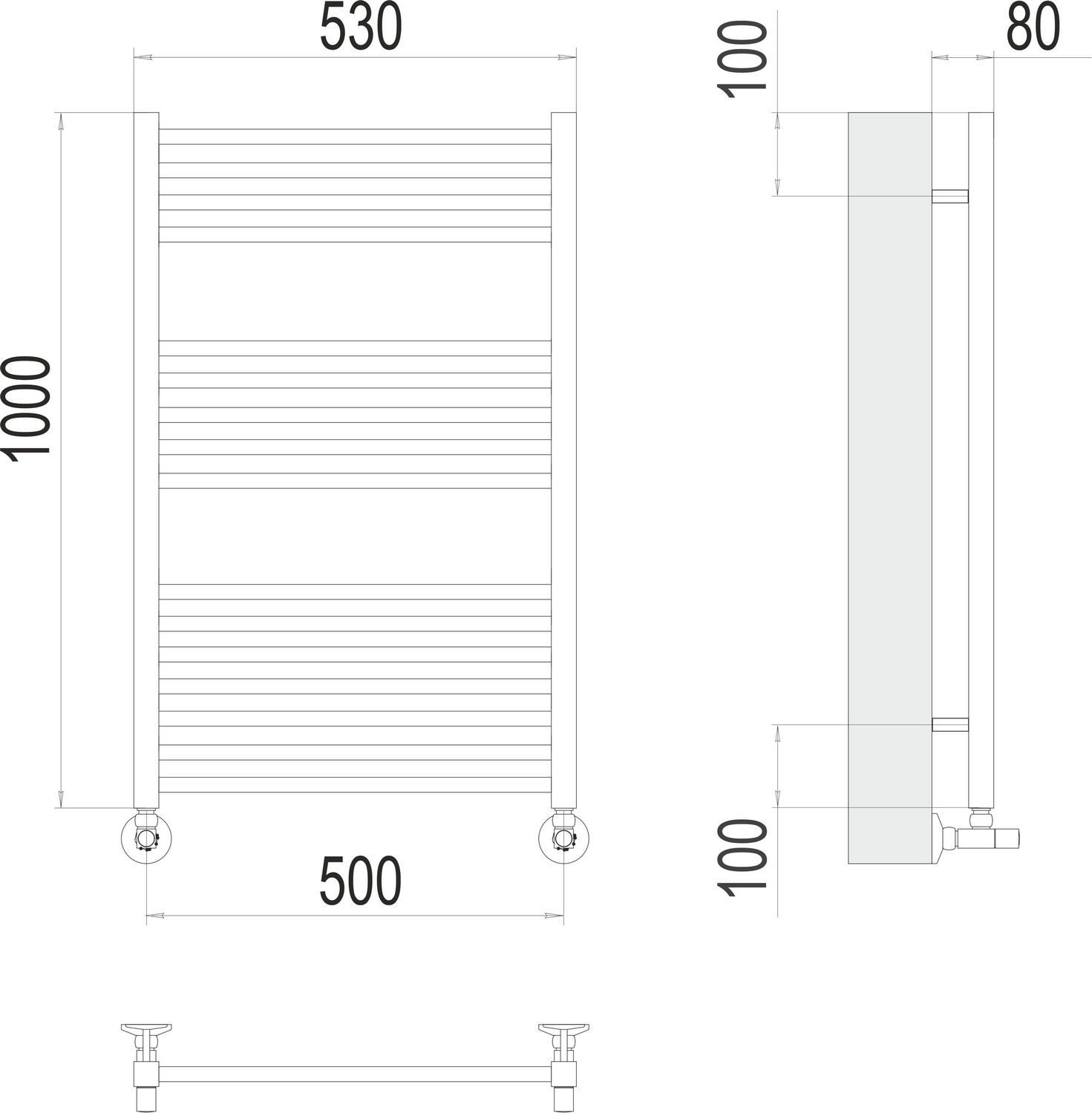 Полотенцесушитель Terminus Сицилия П16 50x100