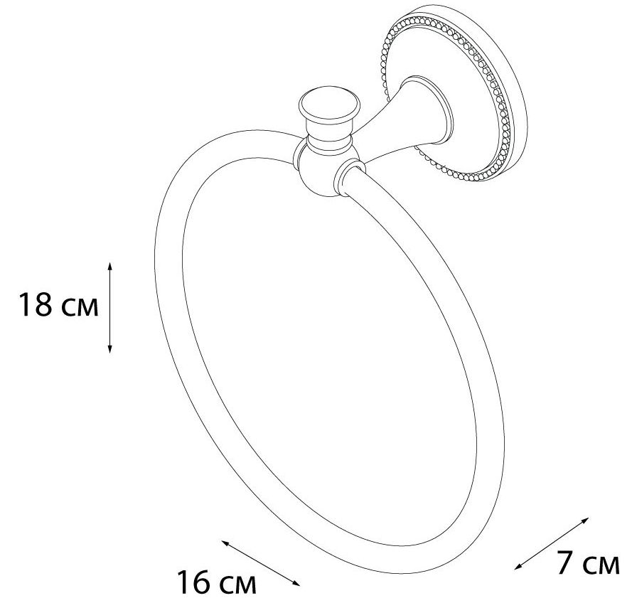 Полотенцедержатель кольцо Grampus Alfa, GR-9511