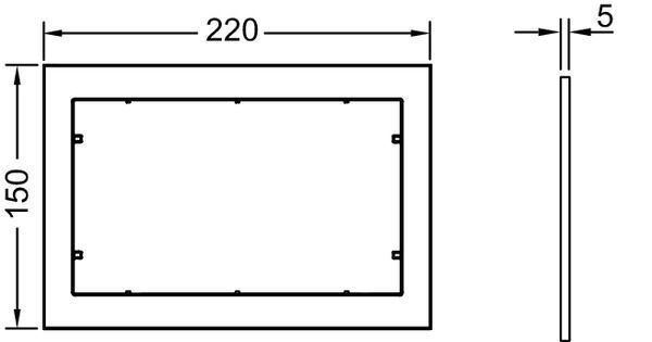 Дистанционная рамка TECEsolid, хром матовый, 9240412