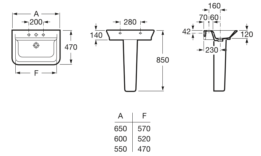 Пьедестал Roca The Gap, A337470000