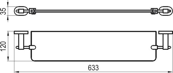 Полка стеклянная Ravak Chrome CR 500.00, X07P195