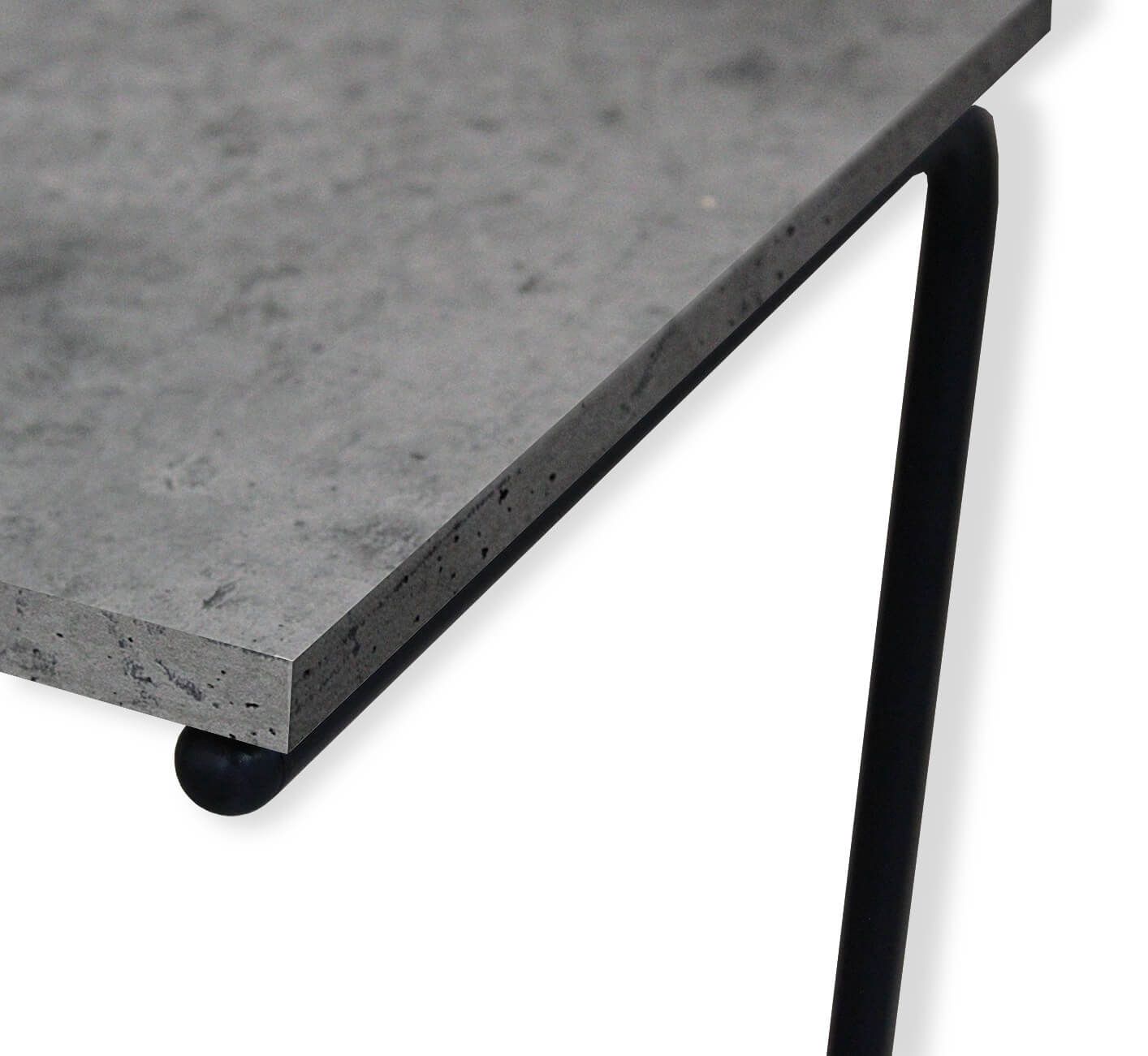 Столик журнальный Sheffilton SHT-CT9 бетон Чикаго светлый/черный муар, 205155