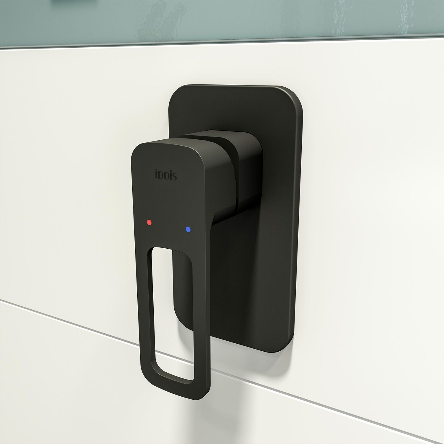 Встраиваемый смеситель с одним выходом, черный, Iddis Slide, SLIBL00i66