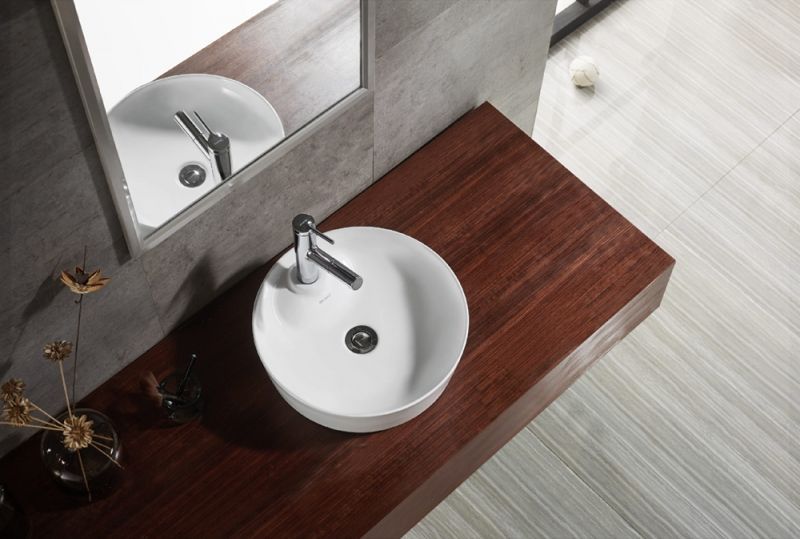 Накладной умывальник Bravat Affability 44x44, C22239W-1