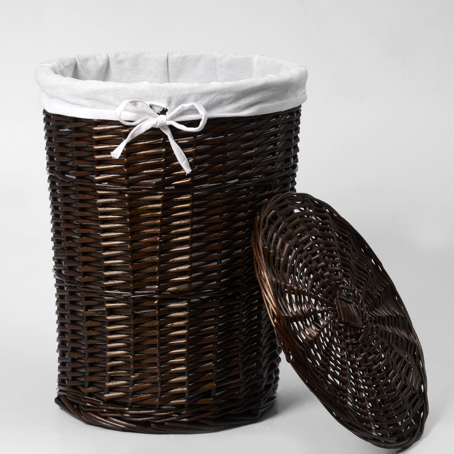 Плетеная корзина для белья с крышкой WasserKRAFT Elbe, WB-740-L