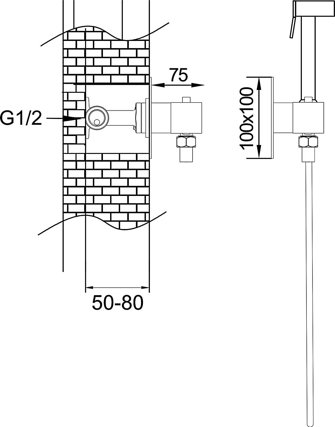 Гигиенический душ Rose, R965H