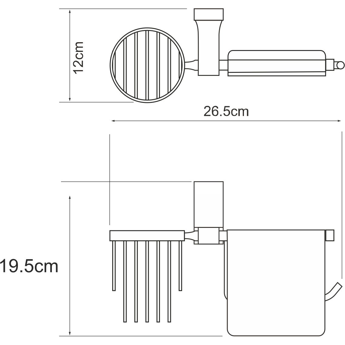 Держатель туалетной бумаги и освежителя WasserKRAFT Lopau, K-6059